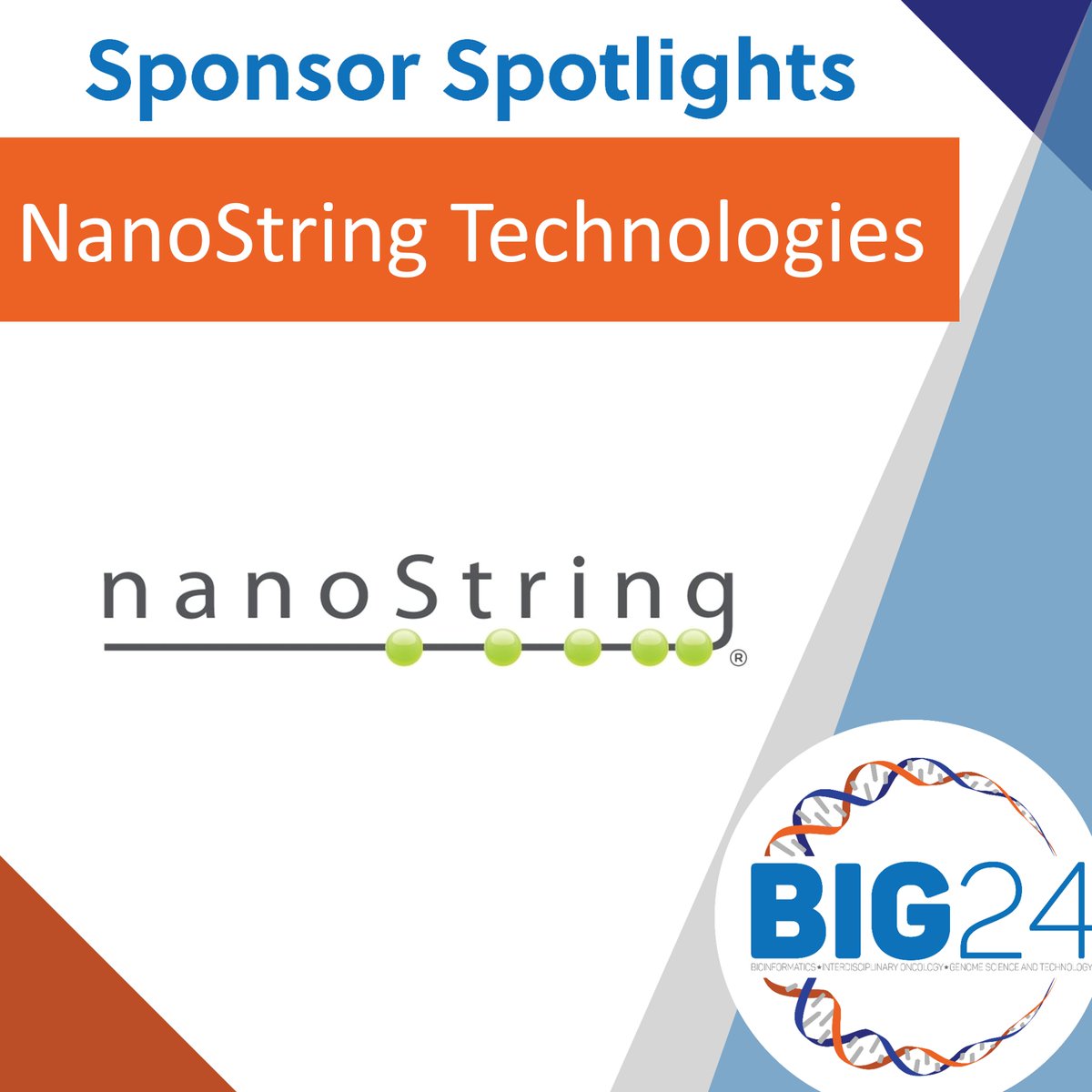 Special thanks to our sponsor - NanoString Technologies! 
A pioneer in the field of spatial biology, NanoString enables scientists across the globe to envision molecular interactions in three dimensions.

nanostring.com
@nanostringtech