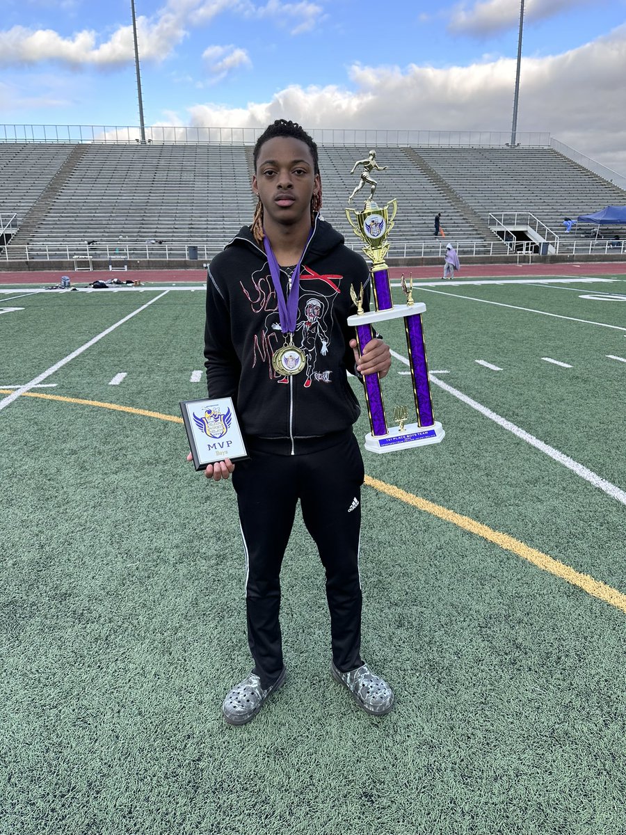 First place at the meet and also got boys mvp at yellow jackets meet.