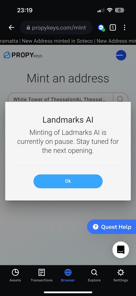 ThomasSarikos's tweet photo. @PropyInc @PropyKeys Why I can mint anything?? https://t.co/RNJx1z0i45