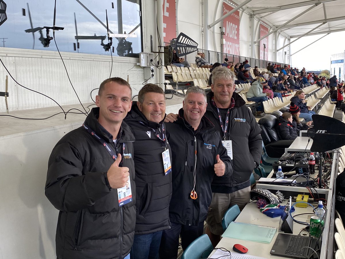 Great to be back on the tools calling with this crew for @goldradionz 🏉 🎙️