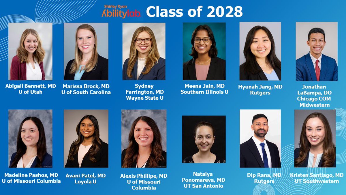 Welcome to the Class of 2028 @abilitylab @northwestern_pmr ! We are so happy to bring in the next generation of PM&R stars!!