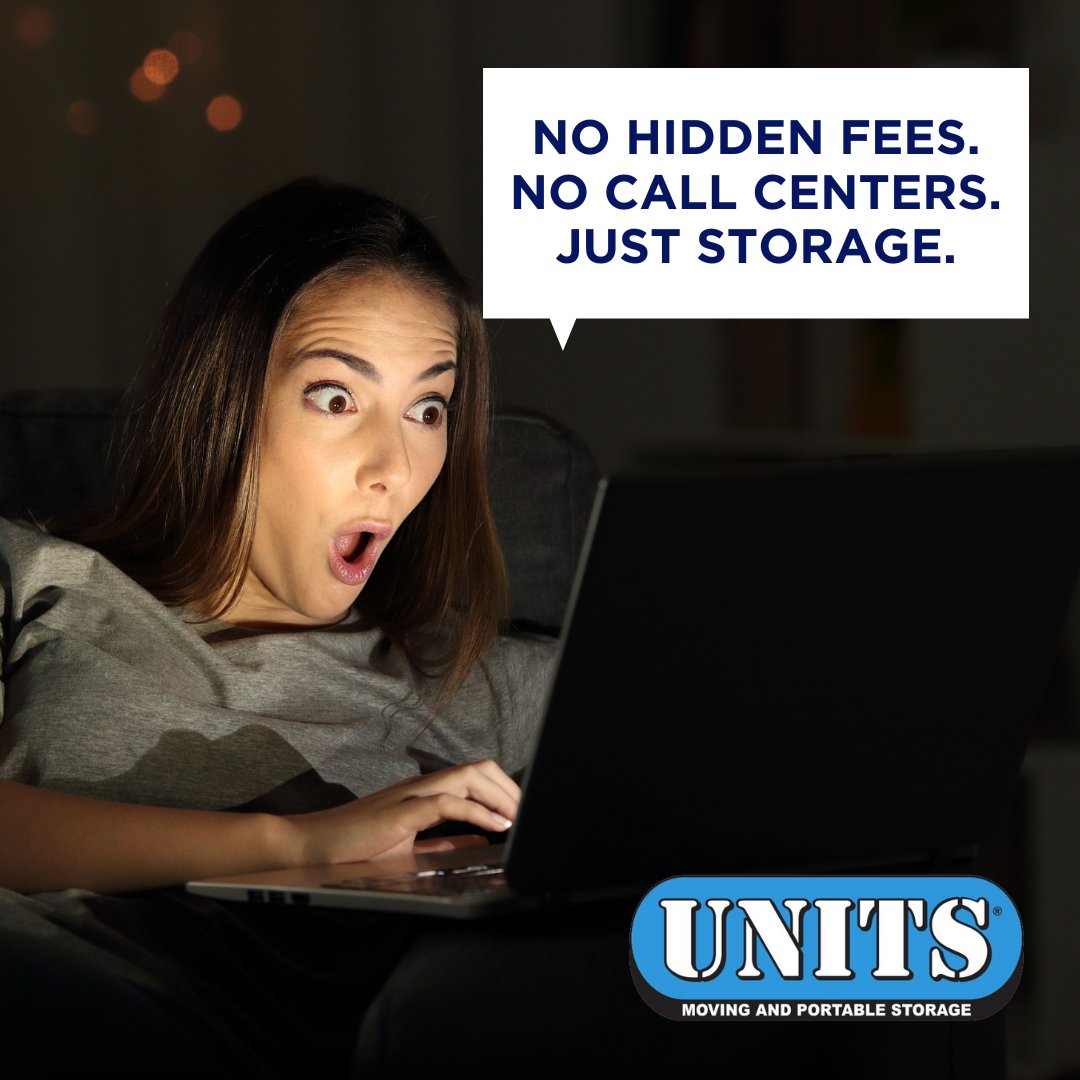 Looking for storage solutions that are hassle-free and transparent? Look no further than UNITS! No gimmicks, no hidden fees, no call centers - just simple and reliable storage solutions for all your needs. Store now: unitsstorage.com/storage #UNITS #storage #HassleFreeSolutions