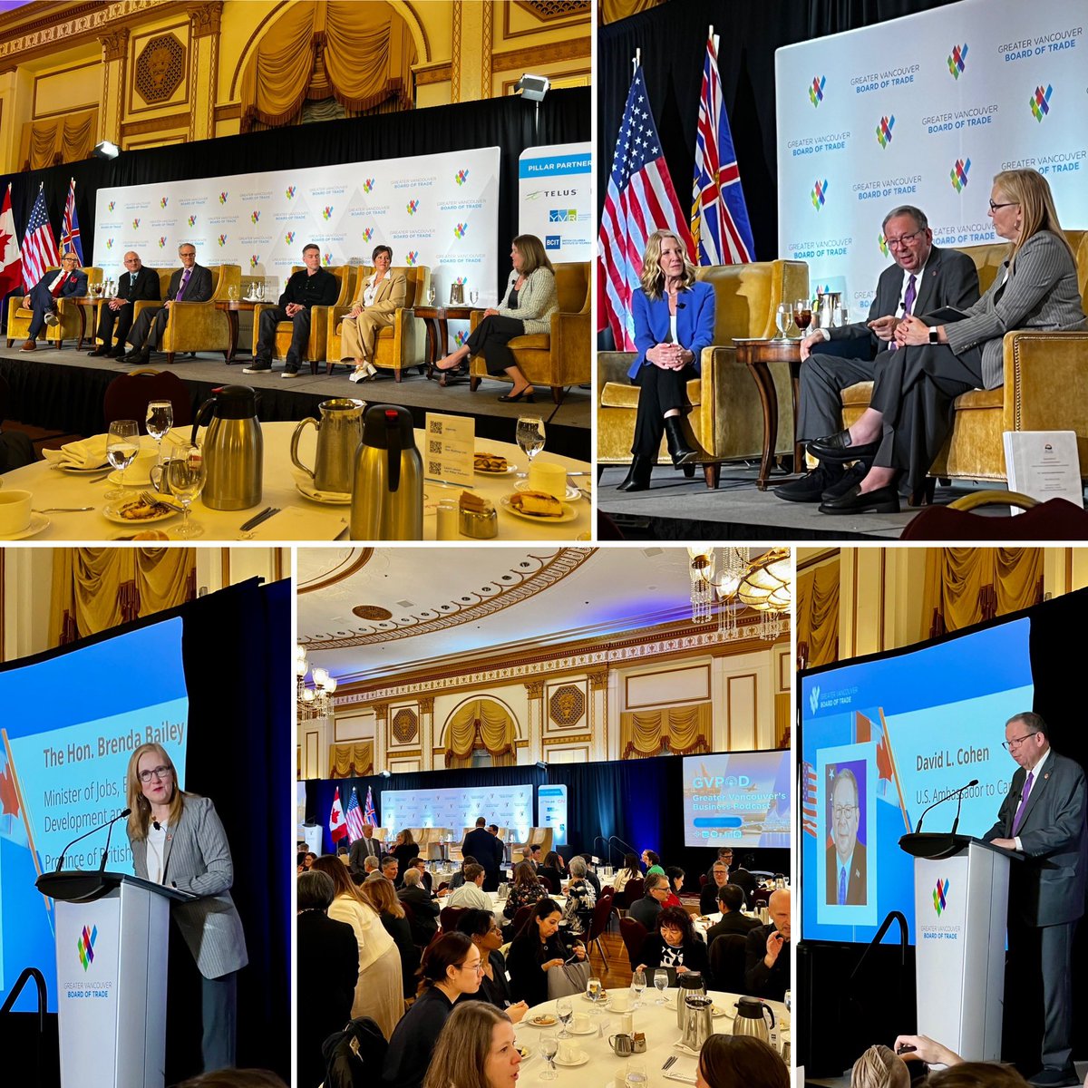 steveveedub's tweet photo. Very pleased to hear U.S. Ambassador David Cohen and Minister Brenda Bailey speak about the opportunities for Cascadia cross-border collaboration in life sciences and other sectors. And a great panel of experts who built on that discussion #santishealth #gvbot #lifesciencesbc https://t.co/Fhw3PxaRJj