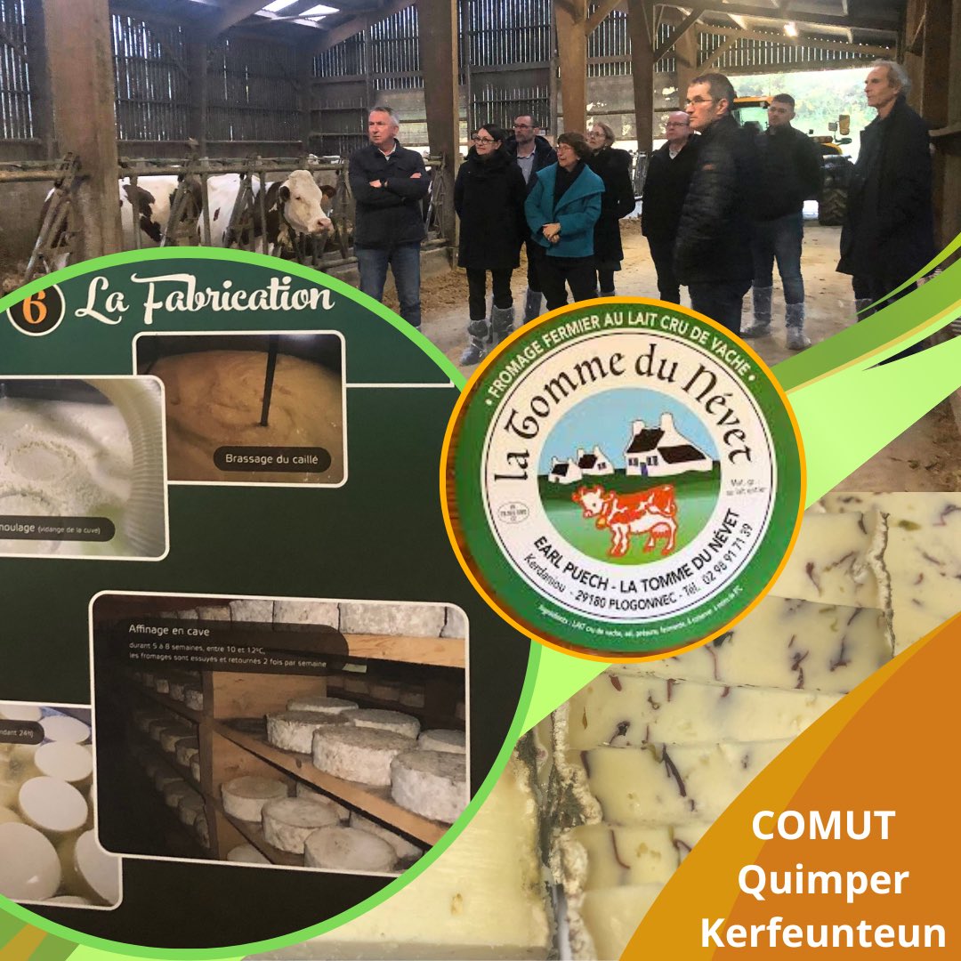 « Le Bonheur est dans le pré » pour le COMUT de l’UT de Quimper Kerfeunteun 🐄 Merci à Sophie et Nicolas Puech pour leur accueil et la découverte des secrets de fabrication de La Tomme du Nevet 😃