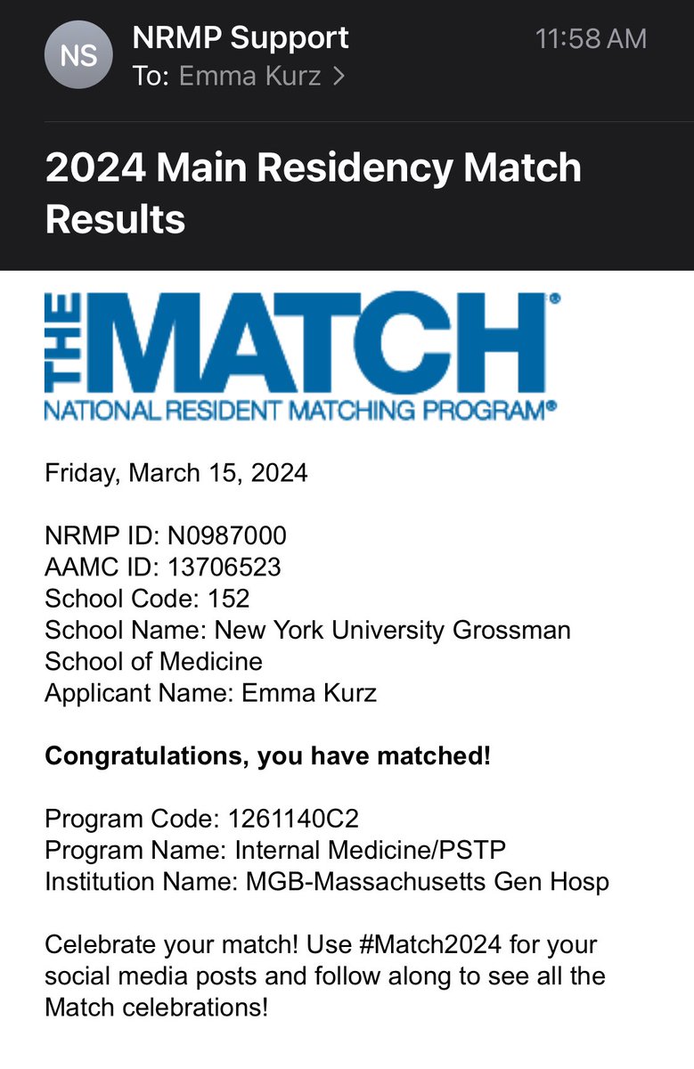 Emma S. Kurz, MD PhD (@emmakurz) on Twitter photo Still can’t believe it’s real. Matched at <a href="/MGHMedicine/">MassGeneral Medicine</a> for Internal Medicine in the Stanbury Physician Scientist Track!! So beyond grateful to everyone who got me here, it only took a decade 🥹🥹 <a href="/mghmedres/">MGH IM Residents</a> #Match2024 #MatchDay2024 Still can’t believe it’s real. Matched at <a href="/MGHMedicine/">MassGeneral Medicine</a> for Internal Medicine in the Stanbury Physician Scientist Track!! So beyond grateful to everyone who got me here, it only took a decade 🥹🥹 <a href="/mghmedres/">MGH IM Residents</a> #Match2024 #MatchDay2024