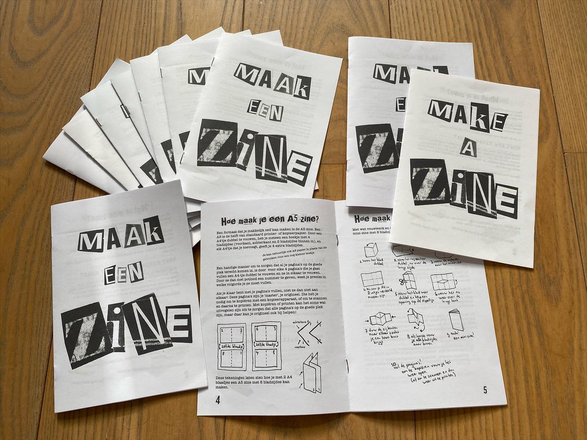 I printed some copies of my how-to-make-a-zine zine! Very happy with how they came out.

The pdf can be downloaded for free on my itch page jimmyshelter.itch.io/make-a-zine in both English and Dutch.

#zine #zinemaking #diyzine #zinester