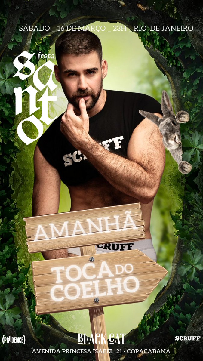 FestaSanto's tweet photo. Ah, Rio de Janeiro!
Amanhã todos vão entrar na Toca do Coelho com a gente!

Ingressos e cortesia: https://t.co/PstrUApYqp

FESTA SANTO • TOCA DO COELHO
16 DE MARÇO
23H
@BarBlackCat 

#scruff #prudence #riodejaneiro #festasanto #hotparty #hot #party https://t.co/E7Gw45nJkd