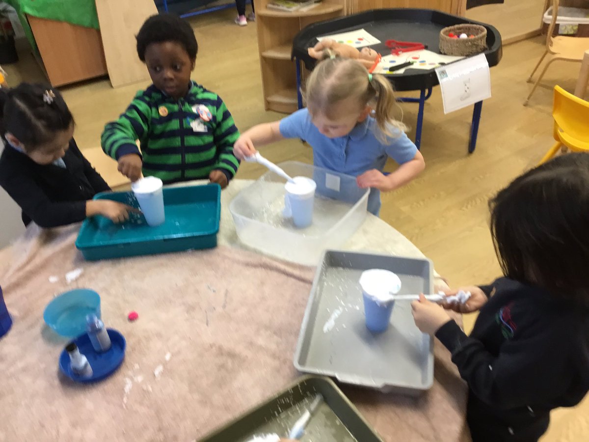 ListerinfN's tweet photo. Nursery  made Weather in a Jar during British Science Week. The children made rain and a snowstorm in their jars. https://t.co/opEjEmCTXi