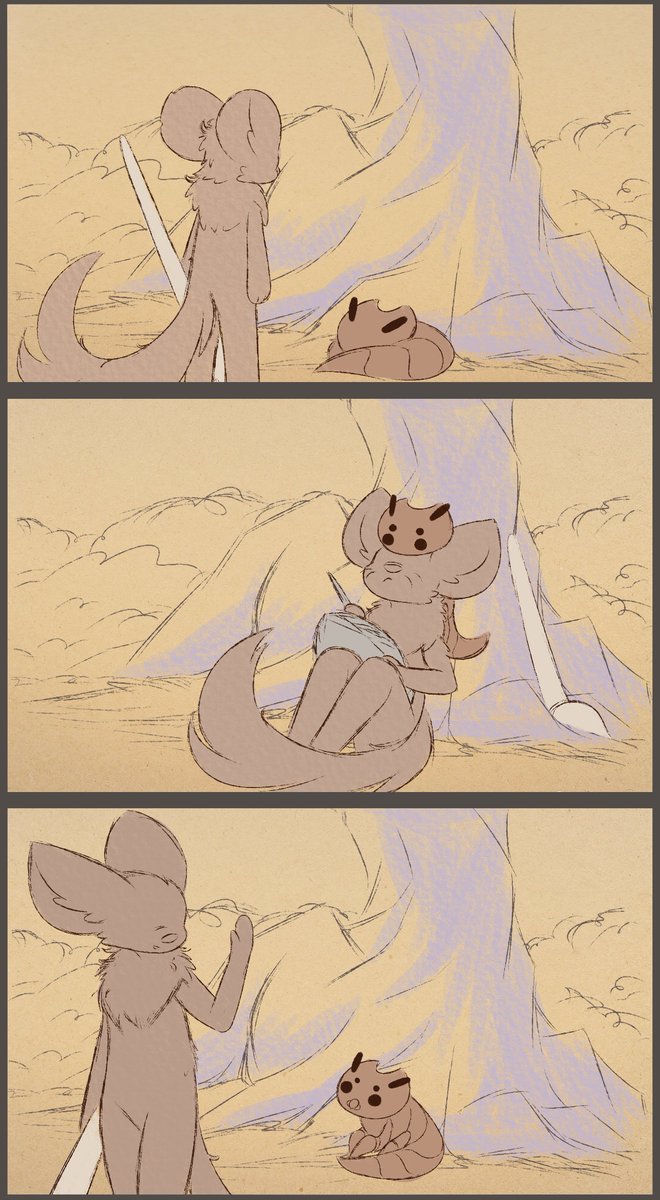 VvipereonK's tweet photo. "We used to live up on the surface, once..."

"We remember that first wielder, and their delightful colors..."

(one last small extra for this, also spoilers again) https://t.co/mwZCTgH2qw