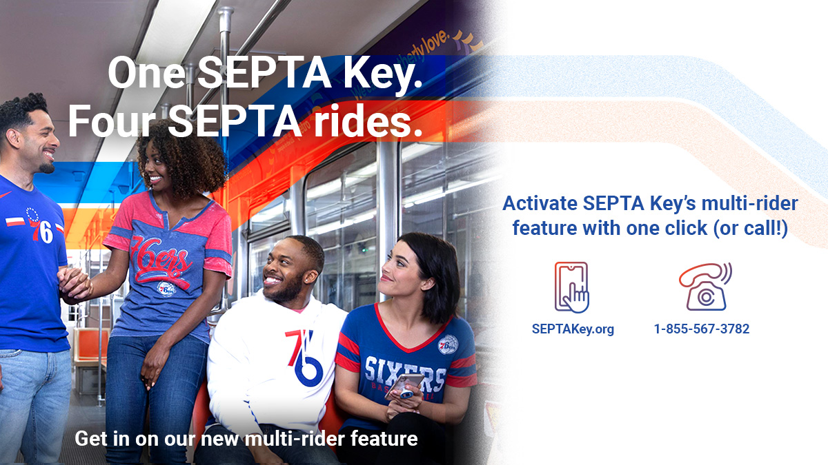 Headed to TODAY'S game? SEPTA Key’s new multi-rider feature lets you pay for up to four friends - making you the new MVP 🏆 : iseptaphilly.com/destination/we…! #ISEPTAPHILLY #waytogo #BrotherlyLove