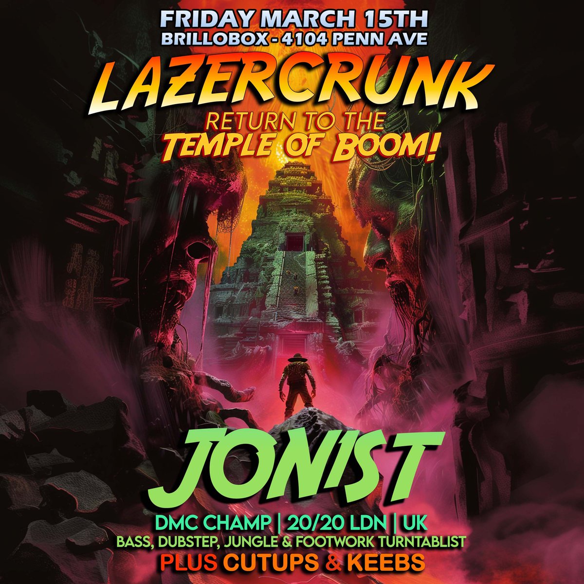 I'm in Pittsburgh tonight for Lazercrunk!