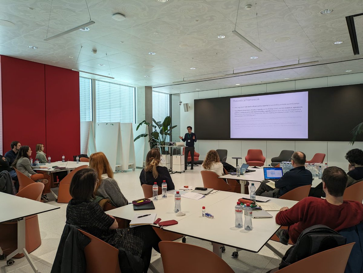 SGovpet's tweet photo. Thank you to the participants for an enriching GOVPET PhD workshop on the politics, policies and discourses around skill shortages @HSGStGallen @SBFI_CH. Special thanks to our keynote speakers @LukasGrafEdu @EHB_HEFP_SUFFP and Wiebke Schulz @SociumBremen for wonderful insights! https://t.co/5zSnqeaWCf