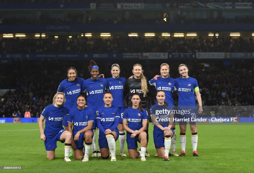 CFCWdaily's tweet photo. You cant break the mentality in this team

-All strikers out Injured
-Center backs were unfit
-Arsenal's delay tactic of wearing matching kits
-Injuries scare
-Lousy Assnal fans 
-The media creates chaos a night potentially our biggest game of the season
-Lauren James feeling sick
-Captain Niamh Charles subbed off

Ladies and gents, this is Chelsea football club