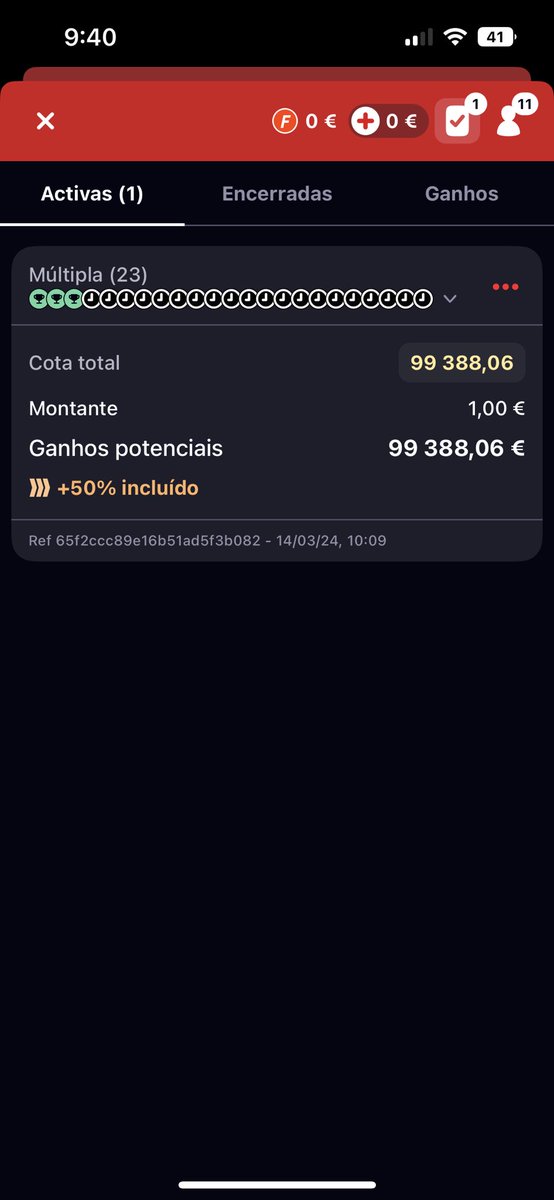 Estou a 20 jogos da liberdade financeira 🙏