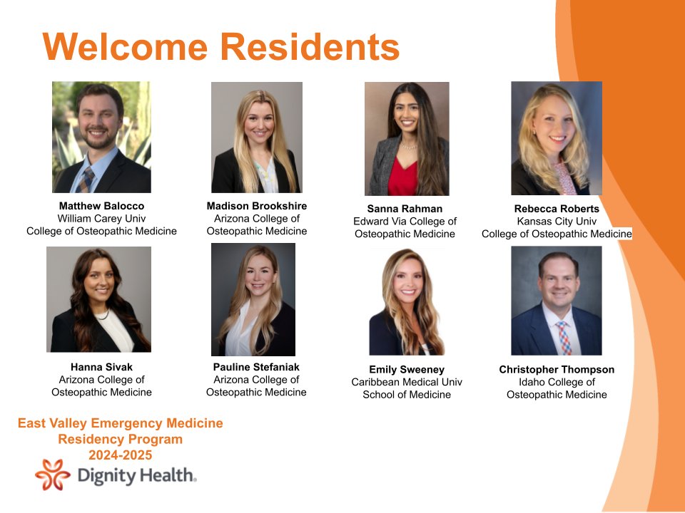 DHEastValleyGME's tweet photo. We are excited to welcome the Emergency Medicine Residents 2024-2025!

#match2024 #matchday #emergencymedicine #dheastvalleygme https://t.co/Dn2TTVJxos