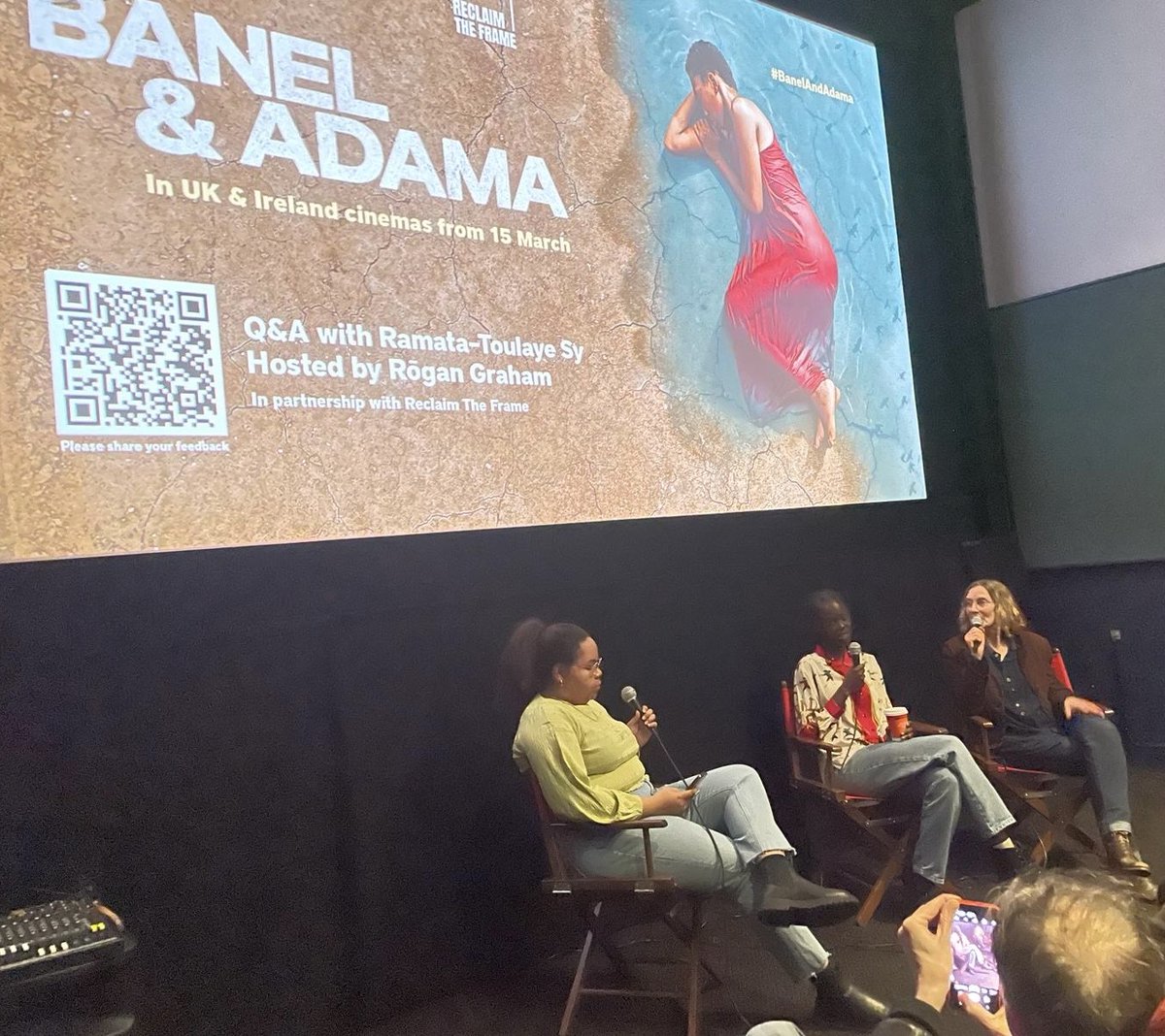 ReclaimTheFrame's tweet photo. Thanks to all who came for our @weareparable x #ReclaimTheFrame celebration of today's UK release of #BanelAndAdama 🌠 - it was wonderful to hear from director Ramata-Toulaye Sy with a full house @RitzyCinema 
📍Next stop @chaptertweets + @QFTBelfast for more special screenings https://t.co/dNuevCEWDk