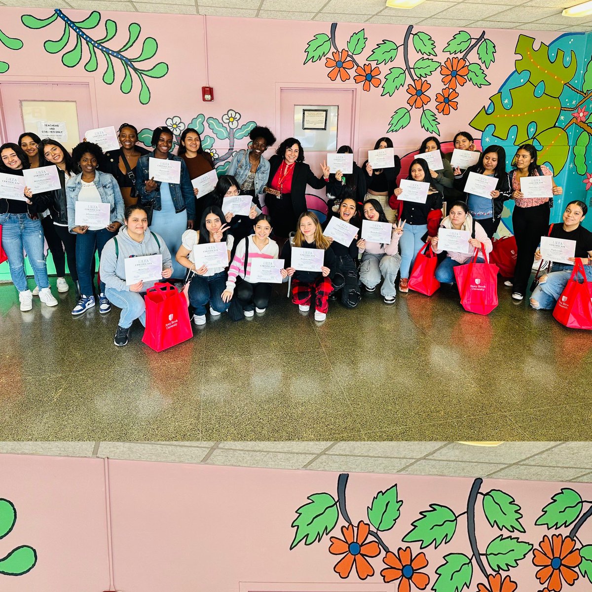 Our @UniondaleUFSD High School girls participated in @LILTA_inc Women’s Conference today @stonybrooku Celebrating Women’s History Month and getting inspired for their future successes. #womenshistorymonth