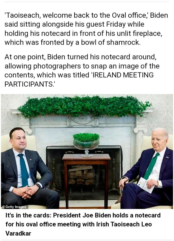 Every year,when the leader of a once proud and independent nation goes grovelling to Washington with a bowel of Shamrock, I feel embarrassed to be Irish.