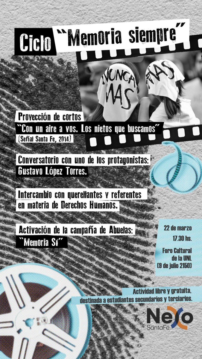 BHuaira's tweet photo. "Memoria siempre" organizado por el
centro de estudios “Nexo. Territorios de Ideas”
📽️ https://t.co/PXWgEIGCMa