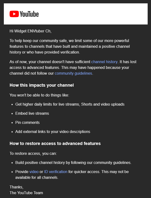 So my channel got restricted, and I think this can only be because I put "jabibi cock" in the comments section one of <a href="/Yahiamice/">yahiamice.</a>'s videos.