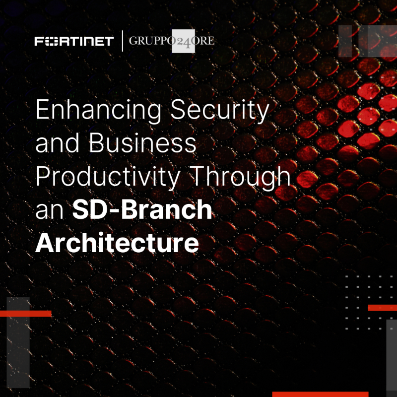 Fortinet's tweet photo. Moving offices? Don't get stuck in IT chaos! 🤯 🖥️

@Gruppo24ORE, a leading multimedia publisher, chose our #SDBranch solution to help boost visibility and control over their network users and streamline network management for more efficient operations. 👇