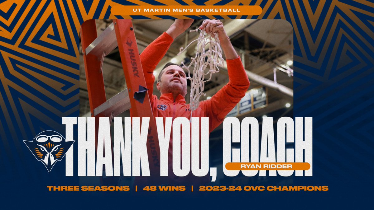 First OVC championship in 15 years School-record 21 regular season wins and 14 OVC victories in 2023-24 Second-biggest turnaround in school history in 2022-23 Thanks for the memories and restoring @SkyhawkHoops, @RyanRidder! Story: tinyurl.com/57958c2s #MartinMade