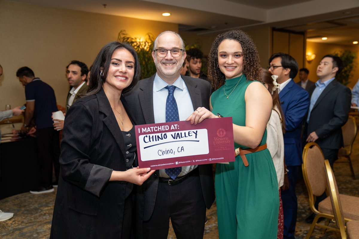 🎉 Celebrating the incredible achievement of 100% residency placement for the WesternU College of Podiatric Medicine Class of 2024 on Match Day, March 15, 2024! 🥳 #WesternUProud #WesternUCPMMatch2024