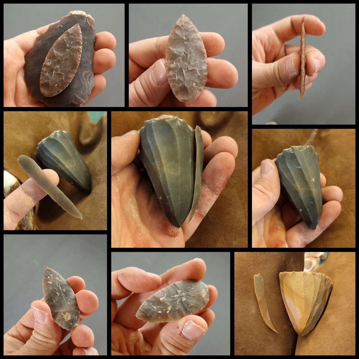 My last stuffs...I continúe learning...🪨

#experimentalarchaeology #knapping