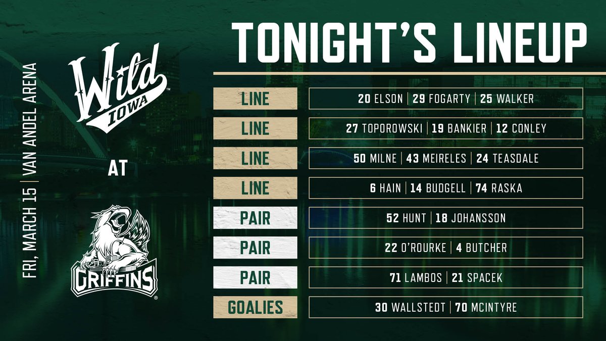 IAWild's tweet photo. comin' at ya with some friday night lines
#ItStartsInDSM | #IAvsGR https://t.co/JglRPgFqR8