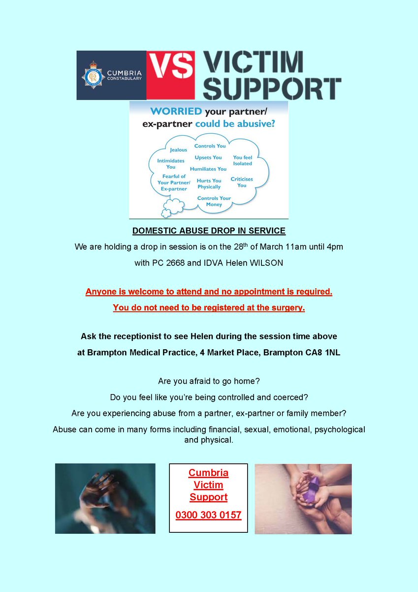 We want to make reporting Domestic Abuse as easy as possible for victims. We are committed to stopping Violence Against Women & Girls but understand anyone can be a victim of domestic abuse. The details are below and the session is open to everyone!