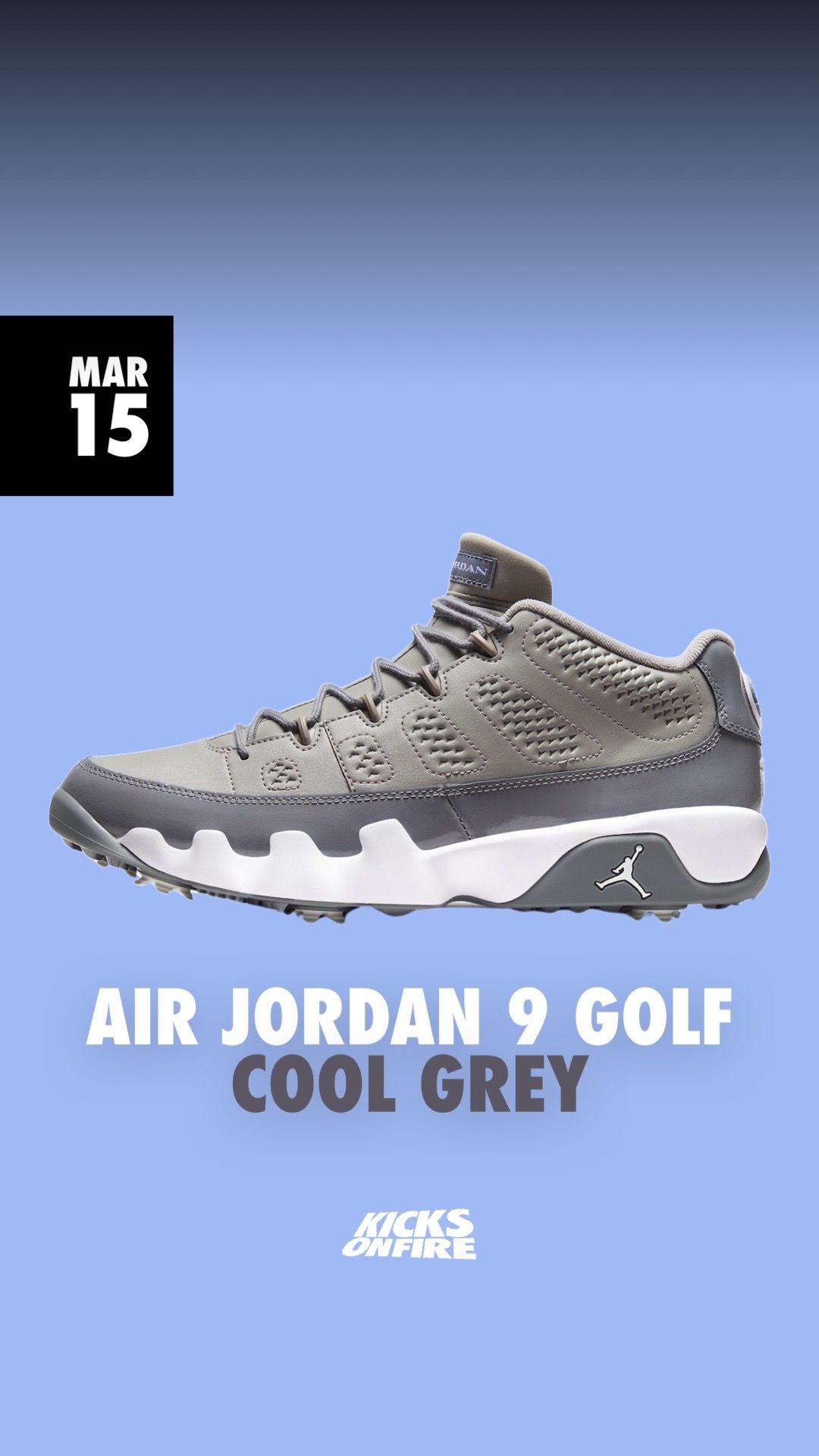 KicksOnFire on X Jordan Brand keeps dropping for the golf course. Thoughts on these Cool Grey 9s https t EuhiZUoWmd X