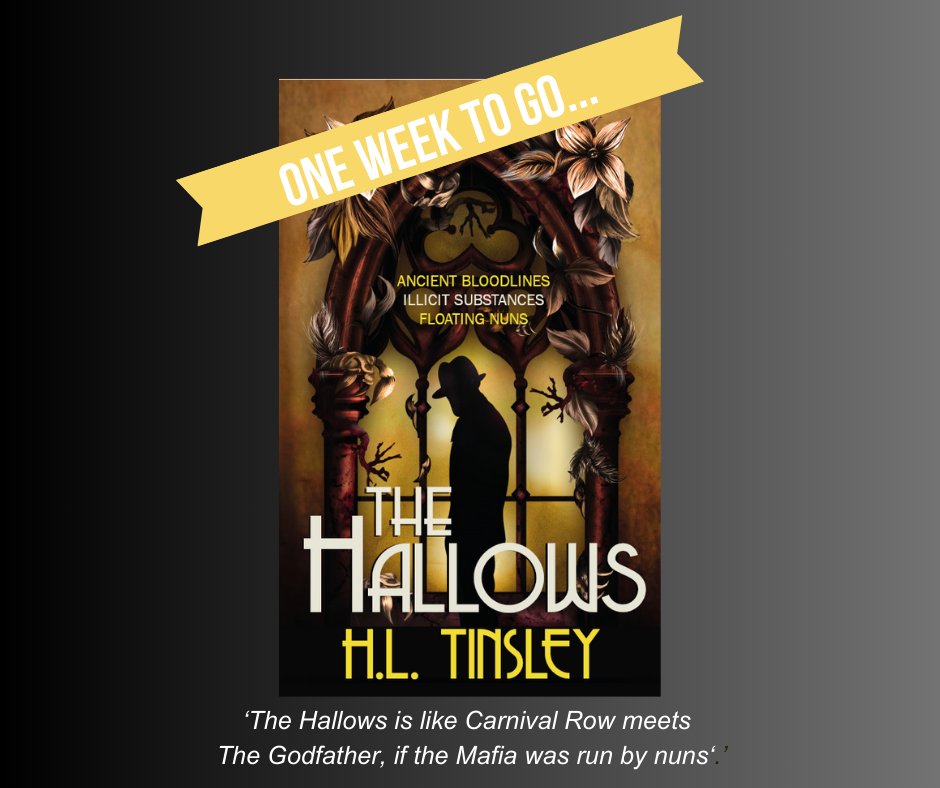 One week to go! The Hallows launches 22nd March. Ancient bloodlines. Illicit substances. Murder. Monsters. Conspiracy. Floating nuns. Light jazz. Preorders available now 
👇 relinks.me/B0CW31X2X1