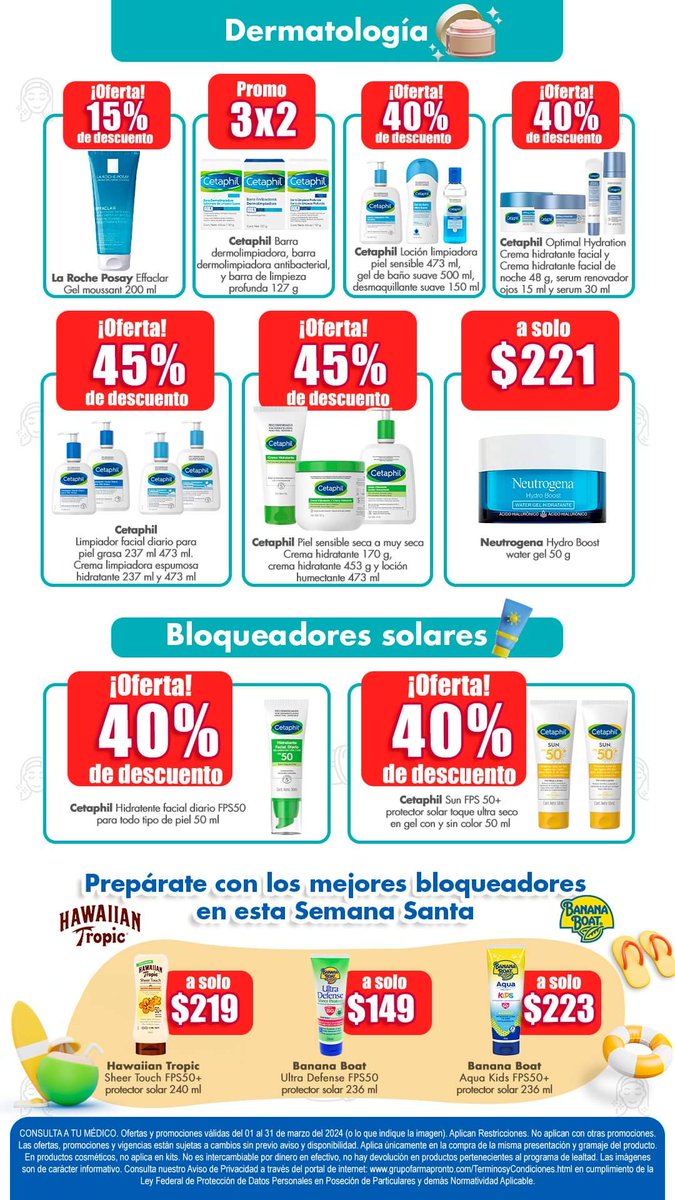 TrechoInforma's tweet photo. 📢 ¡Tú bienestar y salud es muy importante!, y en Farmacias #Farmapronto tienen para ti diversas *ofertas durante marzo!!!

Mira todas las #PRONTOFERTAS aquí👇
https://t.co/edznH9ZbCn

Sucursal #Taxco: Avenida de los Plateros #168. Teléfono: 5532705704.

*Aplican restricciones. https://t.co/rDR8vxTW3z