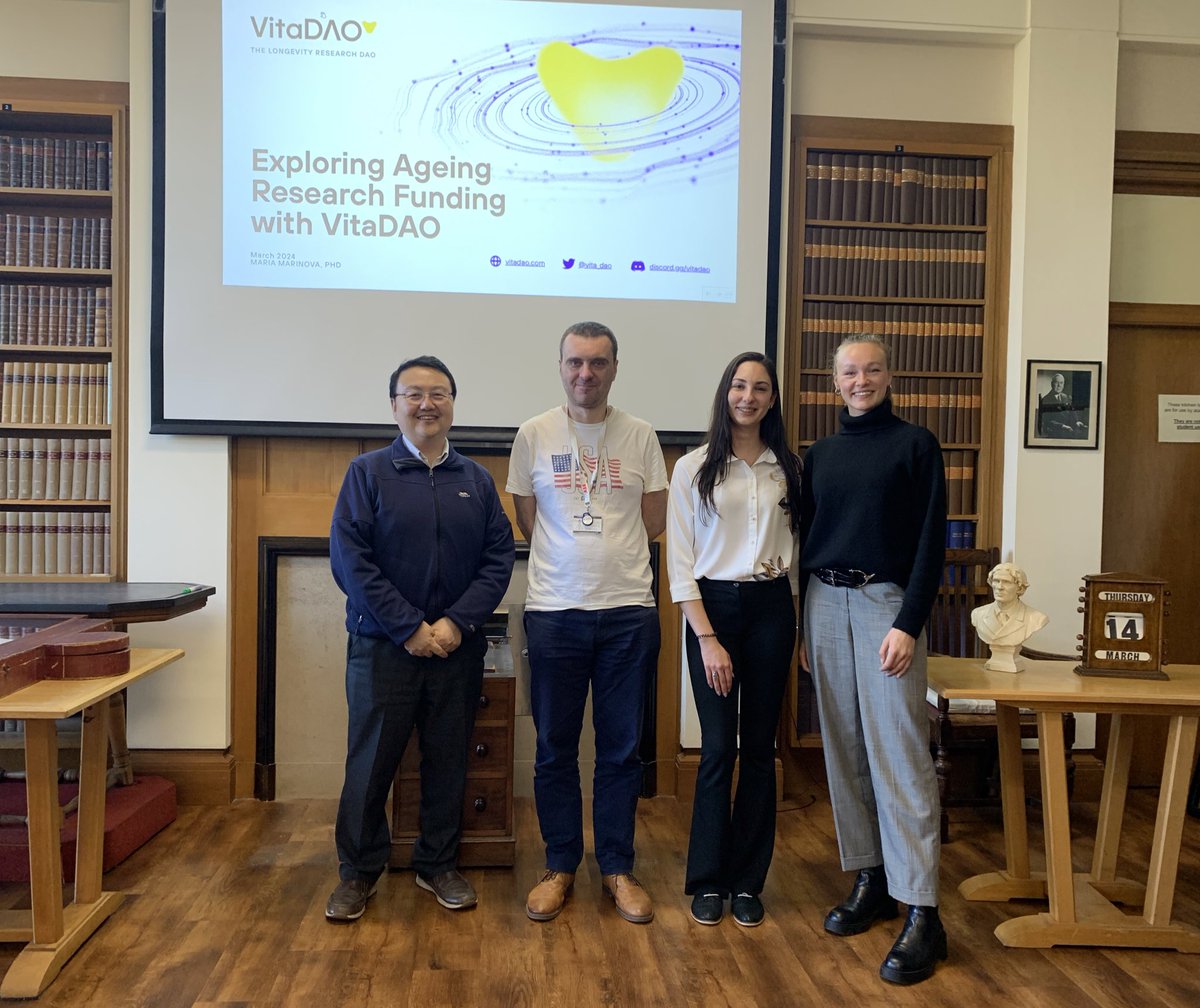 It was a pleasure to come to @UniofOxford today to speak with @m__marinova and @Rcmsiow about @vita_dao , our venture studio model and how we’re approaching longevity company building differently