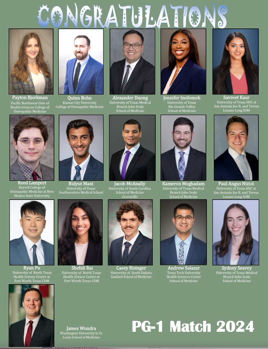 #MatchDay2024 ! We are excited to welcome 20 new residents to @UTMBAnesthesia. @TSAPhysicians