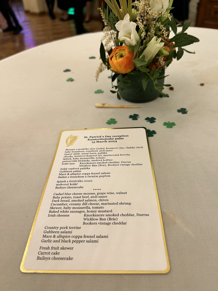 leesonl's tweet photo. When you go for a walk in Prague & end up at a @IrlEmbPrague St Patrick’s Day event ☘️ It was an honour to meet Ambassador Alan Gibbons & tell him about our @LERUnews -CE7 meeting @CharlesUniPRG #EDIMatters @TCDEquality @tcddublin https://t.co/7iLktIkhY6