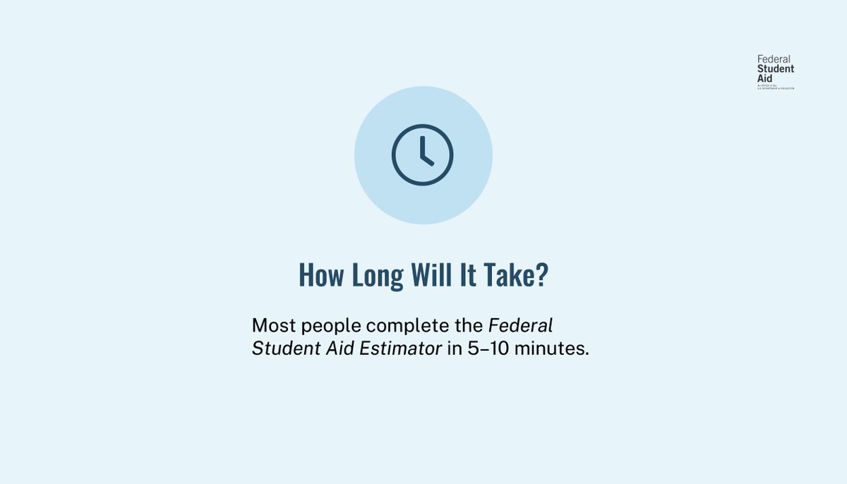 FAFSA's tweet photo. #DYK you can find out how much federal student aid you may be eligible for? We have the Federal Student Aid Estimator to thank for that! ​

Try it out at https://t.co/xepqZFJL0l https://t.co/jj9ydac7fz