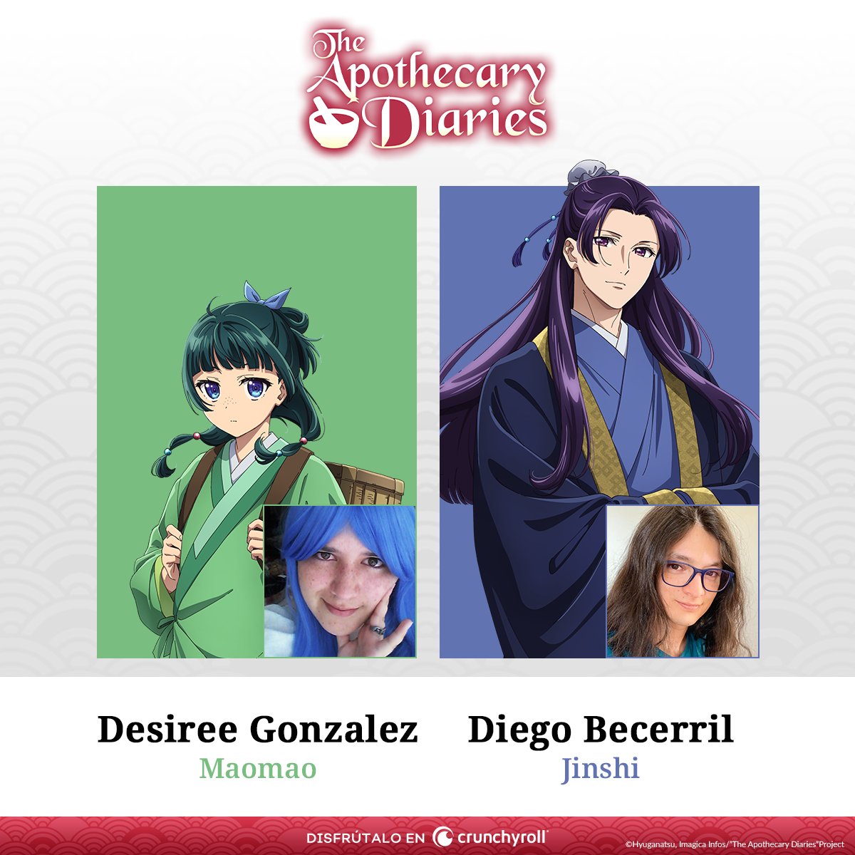 crunchyroll_la's tweet photo. Maomao y Jinshi... ¿¡Ahora hablan en español!? 🤯
Disfruta los primeros 12 episodios de Los diarios de la boticaria con doblaje, ¡desde hoy mismo!

CONOCE MÁS: https://t.co/YvZw5KDluc https://t.co/8LJnHpC4da