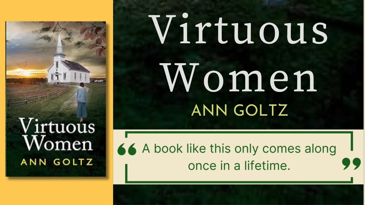'A book like this only comes along once in a lifetime.'
amazon.com/Virtuous-Women… @KAnnGoltz