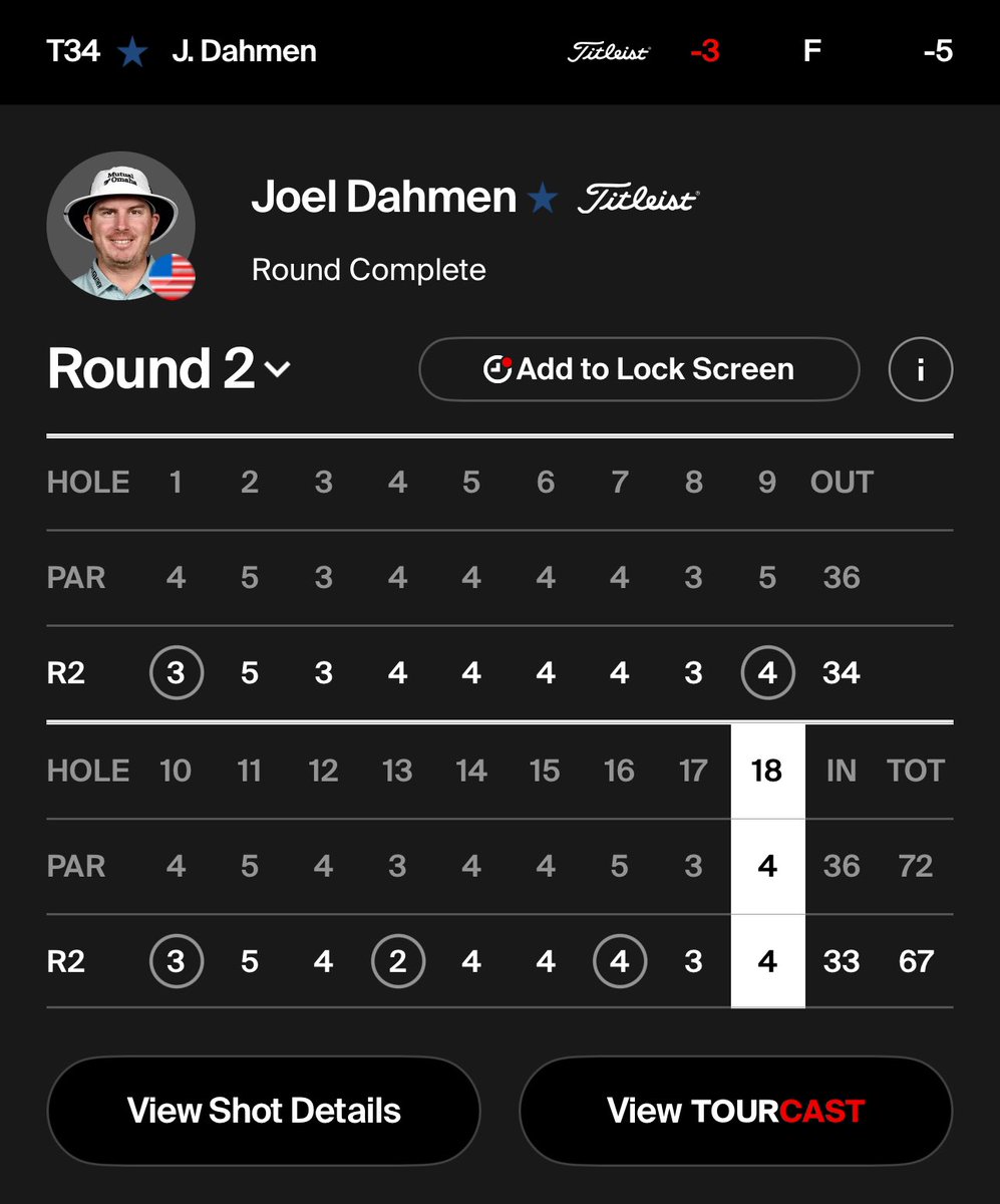 Daniel_Rapaport's tweet photo. Been a bit of a rough go for Joel Dahmen on the golf course recently, as Full Swing emphasized. Great to see him bounce back from an opening 74 to shoot 67 today and safely make the weekend at The Players. https://t.co/b88bbNcDoB
