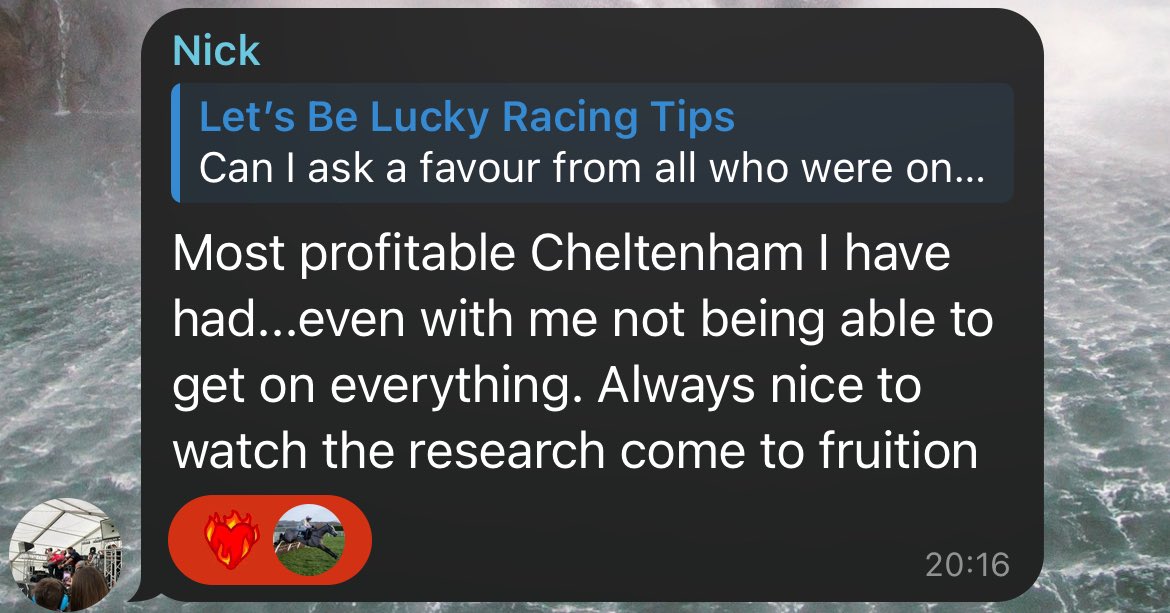 a_s_t94's tweet photo. Feedback from members in my #FreeTips telegram group. I don’t believe in charging people for tips, why do tipsters charge? Shouldn’t they make enough from their own tips? Most of the time tip odds on shots,we had multiple BIG odds winners. #Cheltenham2024 
https://t.co/yHVo2aFHjF https://t.co/x3fOphPgWa