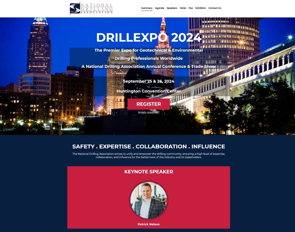 NDA4U's tweet photo. DRILLEXPO 2024 registration is open!!!

The Premier Expo for Geotechnical &amp; Environmental Drilling Professionals Worldwide

A National Drilling Association Annual Conference &amp; Trade Show

Register today:

https://t.co/XWt4YdTdY9

#PatrickNelson #DRILLEXPO2024 #NDA https://t.co/WiiVFkuZtq