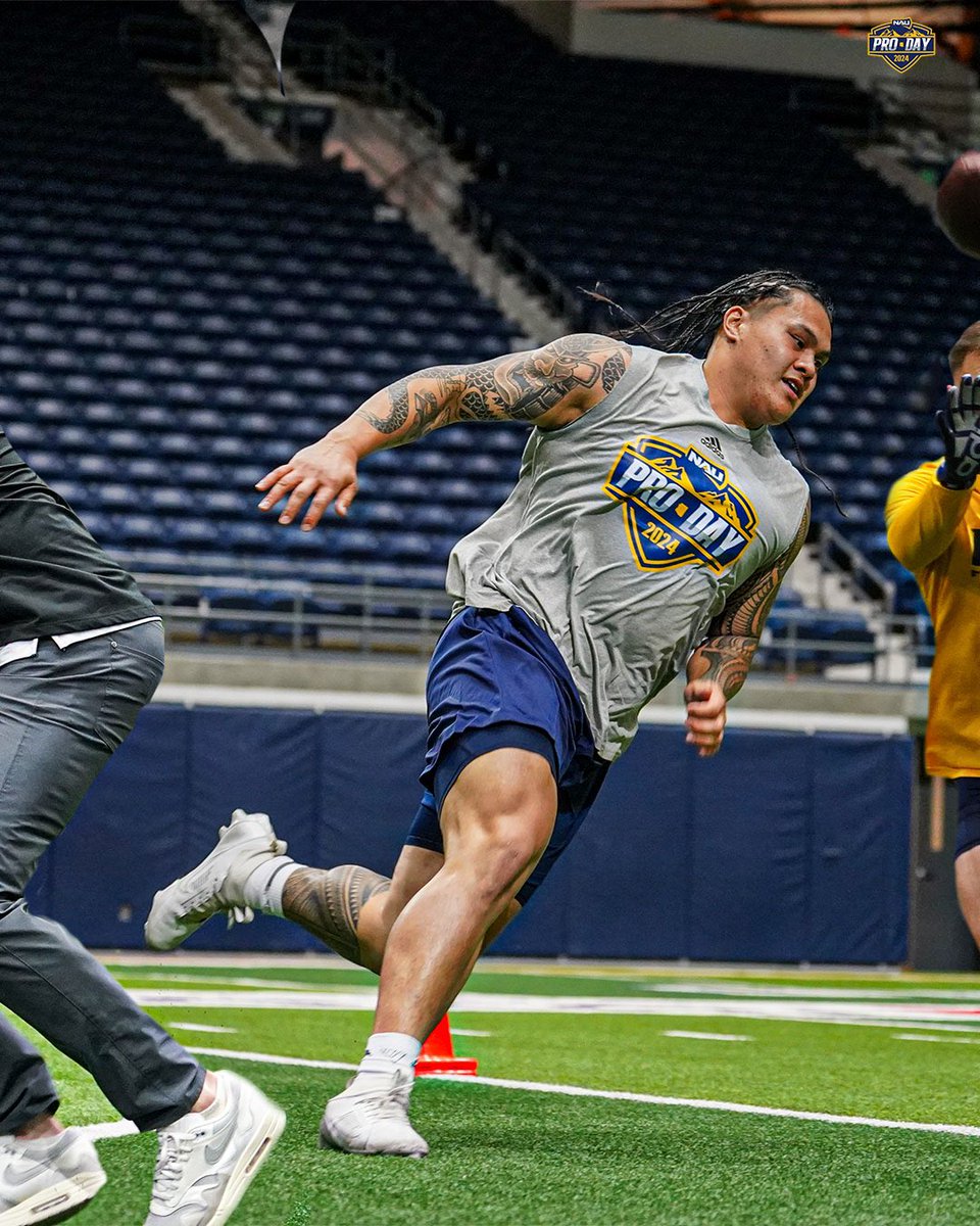 NAU_Football's tweet photo. Seized the Opportunity.

#RaiseTheFlag | #ProDay24 https://t.co/Y96NNYajhq