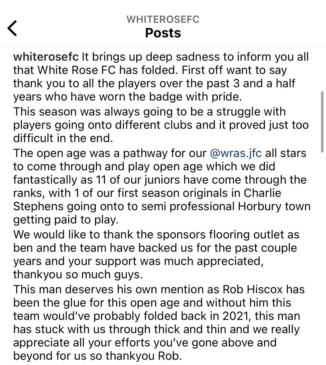 White Rose FC tweet media