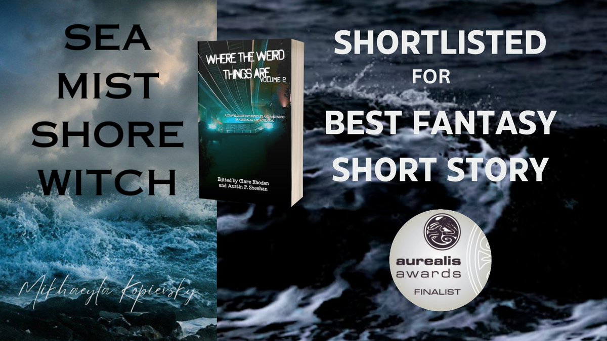 Excited to see that Sea Mist Shore Witch is a finalist for Best Fantasy Short Story in the <a href="/aurealisawards/">Aurealis Awards</a> . Delighted to see other <a href="/DeadsetP/">Deadset Press</a> stories in the lists and to be among brilliant writerly friends. 
#AurealisAwards