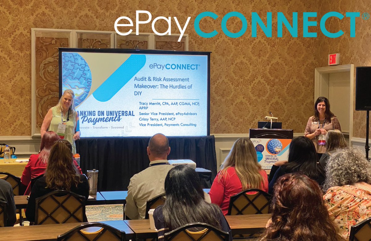 #ePayConnect2024 was a big success! If you missed the workshop presented by Tracy Merritt, SVP, and Crissy Terry, VP, ePayAdvisors, stay tuned for our next blog coming soon, Audit &amp; Risk Assessment Makeover: The Hurdles of DIY.
<a href="/ePayResources_/">ePayResources</a> 
#audits
#riskassessments
#payments