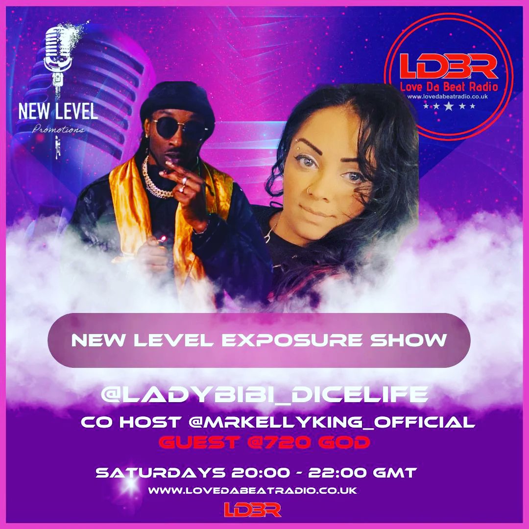 TOMORROW NIGHT ON THE NEW LEVEL EXPOSURE SHOW WE LL BE EXPOSING UP COMING Artist <a href="/BlackMobb/">720goD</a>..... we ll be talking everything music and more with @ladybibi_dicelife &amp; @mrkellyking_official.