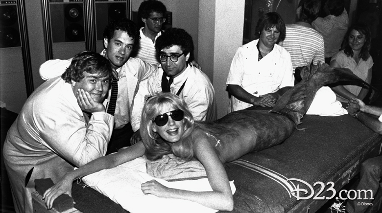 Ron Howard's Splash (1984). I worship this film.💘 #Splash #JohnCandy #DarylHannah #TomHanks #EugeneLevy #blackandwhitephoto #BehindTheScenes