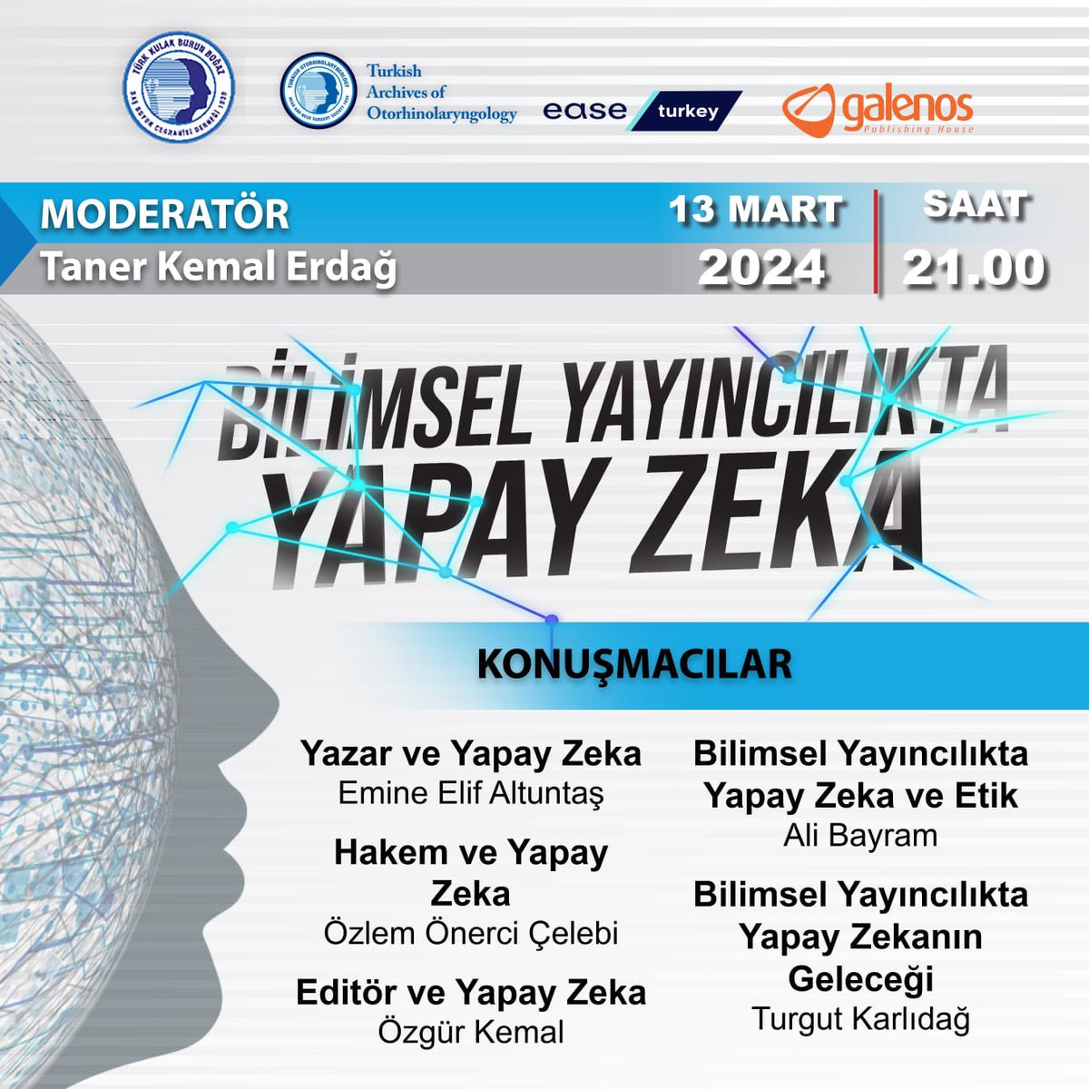 TurkArchORL's tweet photo. Bilimsel yayıncılıkta yapay zeka webinarı.
Linki ektedir
 https://t.co/0yqRpHt4ic https://t.co/eJqpvGdYiK