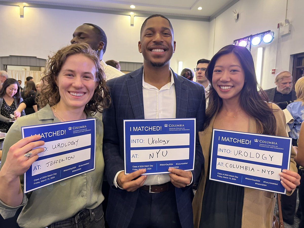 It’s old news, but we are ♾ proud of @ColumbiaPS students Alice Linder @JEFFUrology, Walter Roper @NYUUrology, and Irene Su @ColumbiaUrology on their @AmerUrological Matches!!